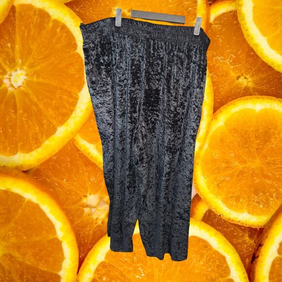 Kathyrn Deene Pants Suit Velour Black with Colorful Patches Size 26/28‎ - Picture 5 of 11